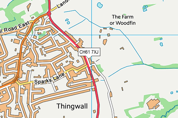 CH61 7XJ map - OS VectorMap District (Ordnance Survey) CH61 7XJ map - OS VectorMap District (Ordnance Survey)