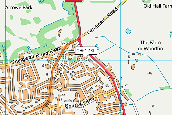 CH61 7XL map - OS VectorMap District (Ordnance Survey)