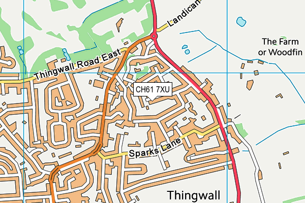 CH61 7XU map - OS VectorMap District (Ordnance Survey) CH61 7XU map - OS VectorMap District (Ordnance Survey)