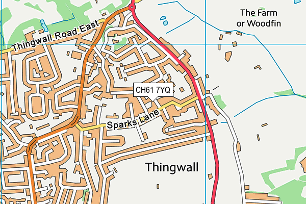 CH61 7YQ map - OS VectorMap District (Ordnance Survey) CH61 7YQ map - OS VectorMap District (Ordnance Survey)