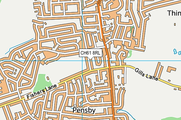 CH61 8RL map - OS VectorMap District (Ordnance Survey) CH61 8RL map - OS VectorMap District (Ordnance Survey)