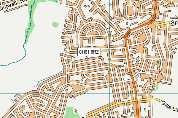 CH61 8RZ map - OS VectorMap District (Ordnance Survey) CH61 8RZ map - OS VectorMap District (Ordnance Survey)