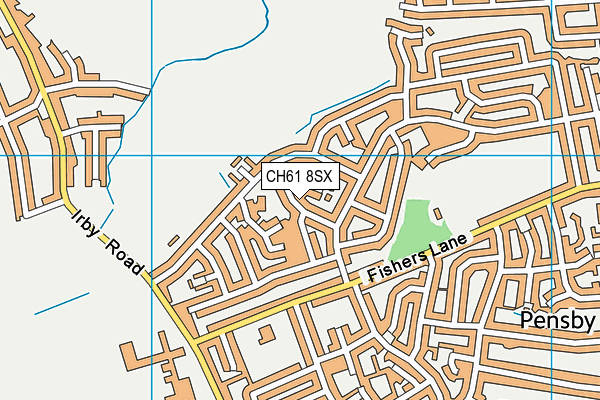 CH61 8SX map - OS VectorMap District (Ordnance Survey) CH61 8SX map - OS VectorMap District (Ordnance Survey)