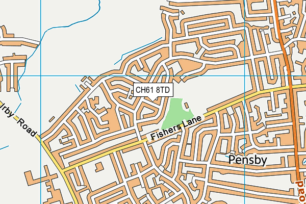 CH61 8TD map - OS VectorMap District (Ordnance Survey) CH61 8TD map - OS VectorMap District (Ordnance Survey)