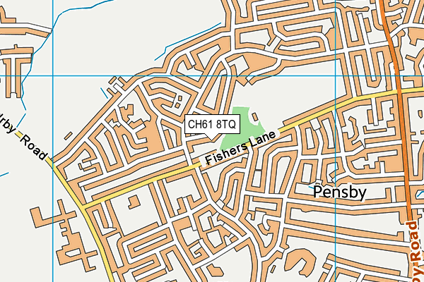 CH61 8TQ map - OS VectorMap District (Ordnance Survey) CH61 8TQ map - OS VectorMap District (Ordnance Survey)