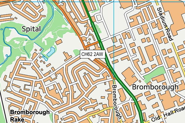 CH62 2AW map - OS VectorMap District (Ordnance Survey) CH62 2AW map - OS VectorMap District (Ordnance Survey)