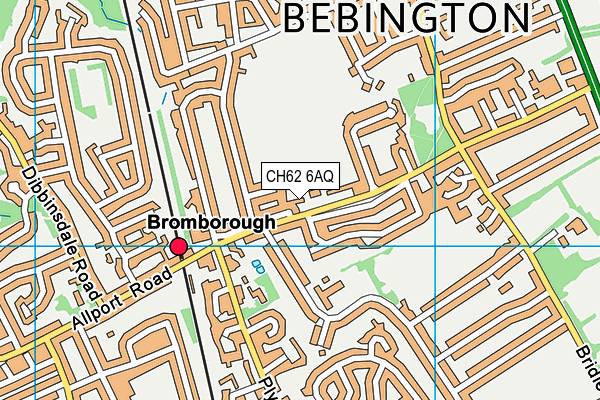 CH62 6AQ map - OS VectorMap District (Ordnance Survey) CH62 6AQ map - OS VectorMap District (Ordnance Survey)