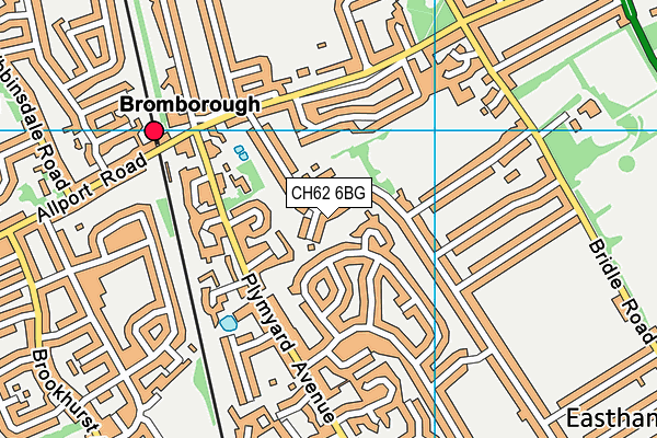 CH62 6BG map - OS VectorMap District (Ordnance Survey)
