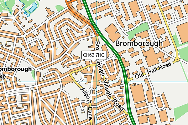 CH62 7HQ map - OS VectorMap District (Ordnance Survey) CH62 7HQ map - OS VectorMap District (Ordnance Survey)