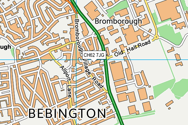 CH62 7JG map - OS VectorMap District (Ordnance Survey) CH62 7JG map - OS VectorMap District (Ordnance Survey)