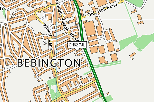 CH62 7JL map - OS VectorMap District (Ordnance Survey) CH62 7JL map - OS VectorMap District (Ordnance Survey)