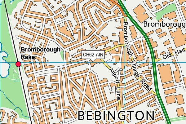 CH62 7JN map - OS VectorMap District (Ordnance Survey) CH62 7JN map - OS VectorMap District (Ordnance Survey)
