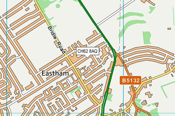 CH62 8AQ map - OS VectorMap District (Ordnance Survey)