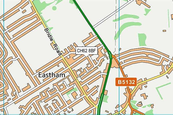 CH62 8BF map - OS VectorMap District (Ordnance Survey) CH62 8BF map - OS VectorMap District (Ordnance Survey)