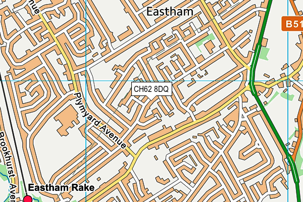 CH62 8DQ map - OS VectorMap District (Ordnance Survey) CH62 8DQ map - OS VectorMap District (Ordnance Survey)