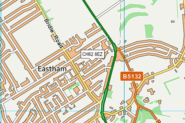 CH62 8EZ map - OS VectorMap District (Ordnance Survey)