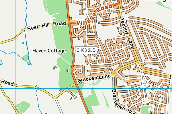 CH63 2LD map - OS VectorMap District (Ordnance Survey) CH63 2LD map - OS VectorMap District (Ordnance Survey)