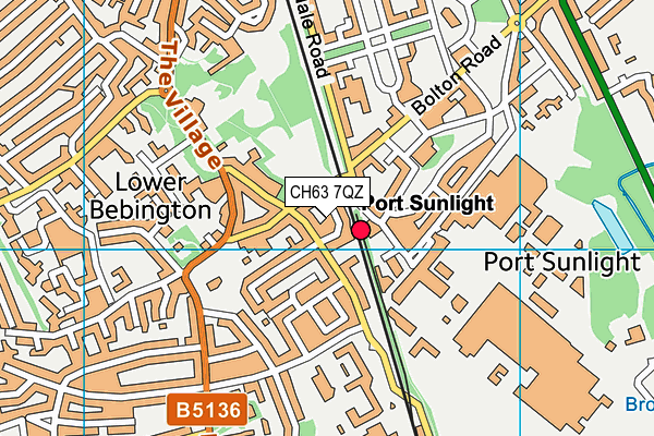 CH63 7QZ map - OS VectorMap District (Ordnance Survey) CH63 7QZ map - OS VectorMap District (Ordnance Survey)