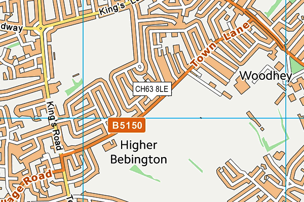 CH63 8LE map - OS VectorMap District (Ordnance Survey) CH63 8LE map - OS VectorMap District (Ordnance Survey)