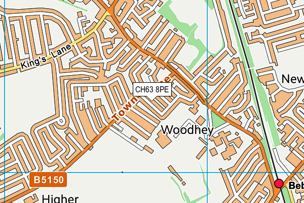 CH63 8PE map - OS VectorMap District (Ordnance Survey) CH63 8PE map - OS VectorMap District (Ordnance Survey)