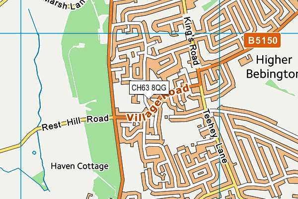 CH63 8QG map - OS VectorMap District (Ordnance Survey) CH63 8QG map - OS VectorMap District (Ordnance Survey)