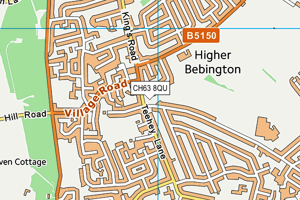 CH63 8QU map - OS VectorMap District (Ordnance Survey) CH63 8QU map - OS VectorMap District (Ordnance Survey)