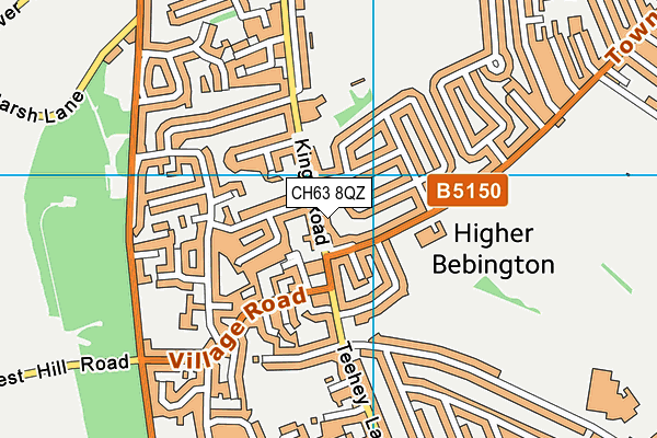 CH63 8QZ map - OS VectorMap District (Ordnance Survey) CH63 8QZ map - OS VectorMap District (Ordnance Survey)