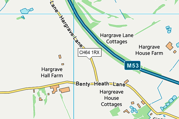 CH64 1RX map - OS VectorMap District (Ordnance Survey) CH64 1RX map - OS VectorMap District (Ordnance Survey)