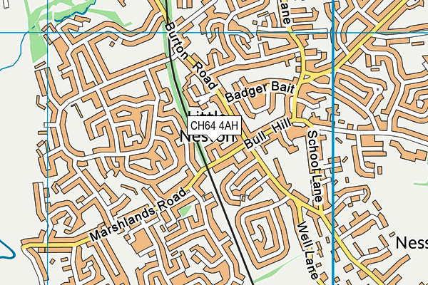 CH64 4AH map - OS VectorMap District (Ordnance Survey) CH64 4AH map - OS VectorMap District (Ordnance Survey)