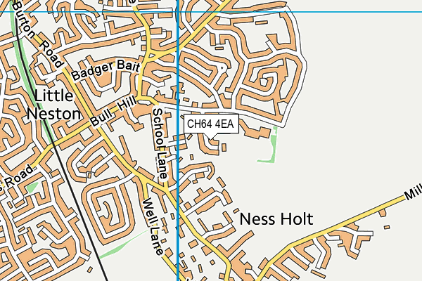 CH64 4EA map - OS VectorMap District (Ordnance Survey) CH64 4EA map - OS VectorMap District (Ordnance Survey)