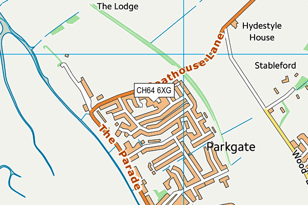 CH64 6XG map - OS VectorMap District (Ordnance Survey)
