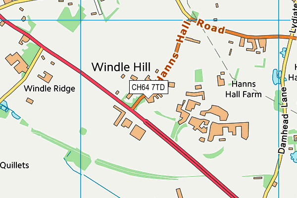 CH64 7TD map - OS VectorMap District (Ordnance Survey) CH64 7TD map - OS VectorMap District (Ordnance Survey)