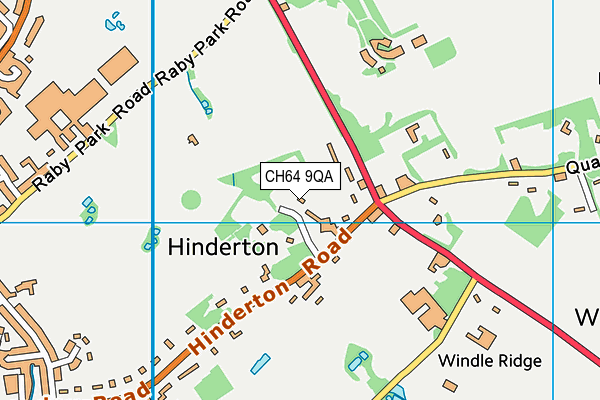 CH64 9QA map - OS VectorMap District (Ordnance Survey) CH64 9QA map - OS VectorMap District (Ordnance Survey)