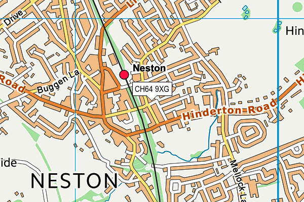 CH64 9XG map - OS VectorMap District (Ordnance Survey) CH64 9XG map - OS VectorMap District (Ordnance Survey)