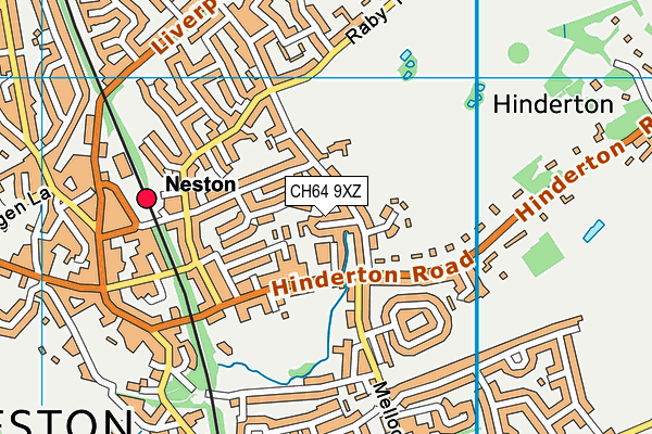 CH64 9XZ map - OS VectorMap District (Ordnance Survey)