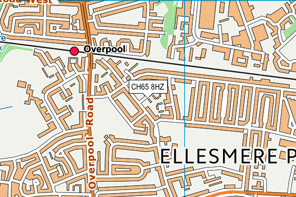CH65 8HZ map - OS VectorMap District (Ordnance Survey)