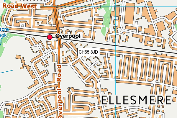 CH65 8JD map - OS VectorMap District (Ordnance Survey) CH65 8JD map - OS VectorMap District (Ordnance Survey)