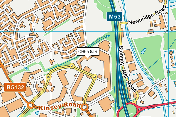 CH65 9JR map - OS VectorMap District (Ordnance Survey) CH65 9JR map - OS VectorMap District (Ordnance Survey)
