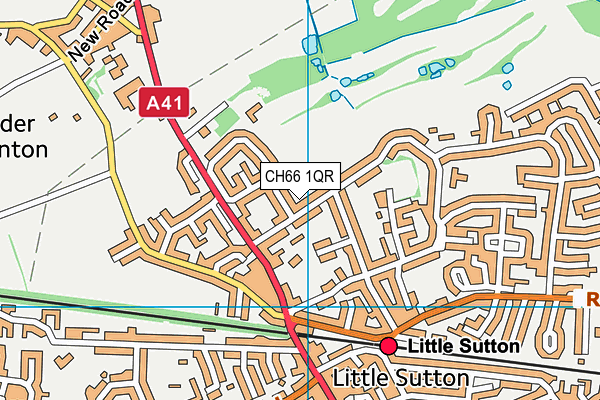 CH66 1QR map - OS VectorMap District (Ordnance Survey)