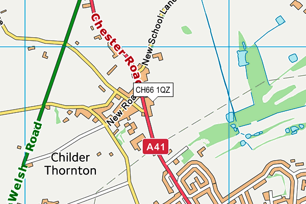 CH66 1QZ map - OS VectorMap District (Ordnance Survey)
