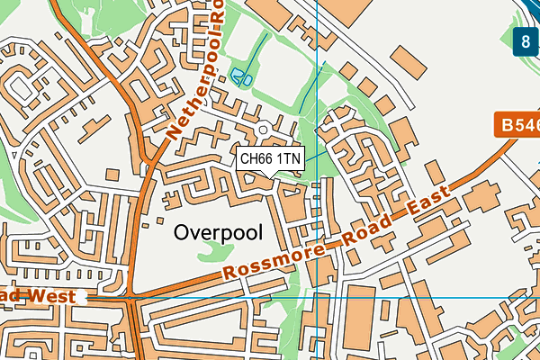 CH66 1TN map - OS VectorMap District (Ordnance Survey) CH66 1TN map - OS VectorMap District (Ordnance Survey)