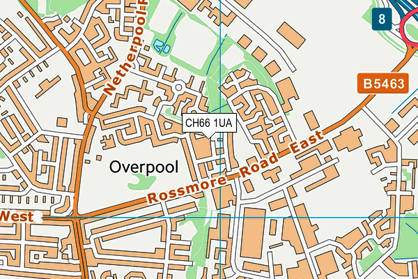 CH66 1UA map - OS VectorMap District (Ordnance Survey) CH66 1UA map - OS VectorMap District (Ordnance Survey)