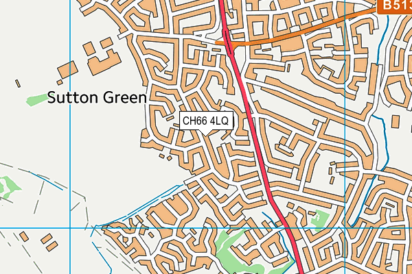 CH66 4LQ map - OS VectorMap District (Ordnance Survey)