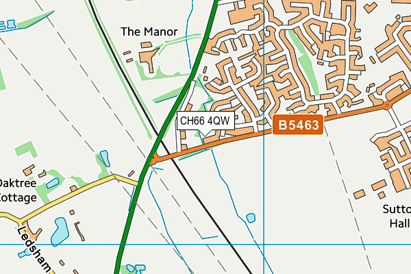 CH66 4QW map - OS VectorMap District (Ordnance Survey) CH66 4QW map - OS VectorMap District (Ordnance Survey)