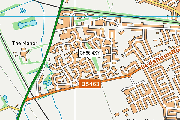 CH66 4XY map - OS VectorMap District (Ordnance Survey) CH66 4XY map - OS VectorMap District (Ordnance Survey)