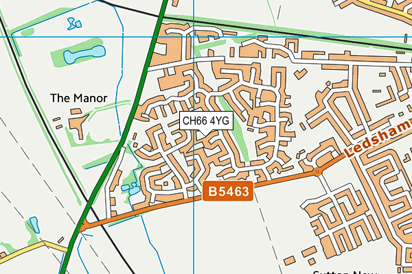 CH66 4YG map - OS VectorMap District (Ordnance Survey) CH66 4YG map - OS VectorMap District (Ordnance Survey)