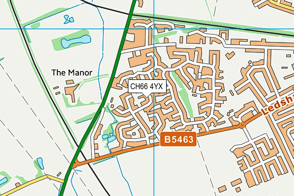 CH66 4YX map - OS VectorMap District (Ordnance Survey) CH66 4YX map - OS VectorMap District (Ordnance Survey)