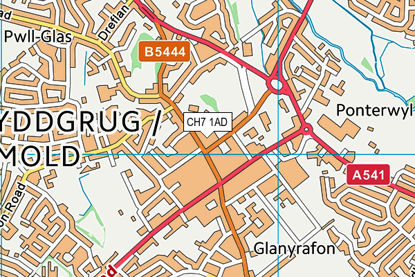 CH7 1AD map - OS VectorMap District (Ordnance Survey) CH7 1AD map - OS VectorMap District (Ordnance Survey)