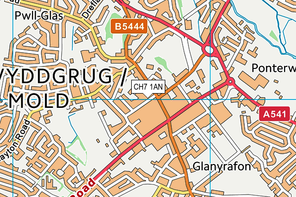 CH7 1AN map - OS VectorMap District (Ordnance Survey) CH7 1AN map - OS VectorMap District (Ordnance Survey)