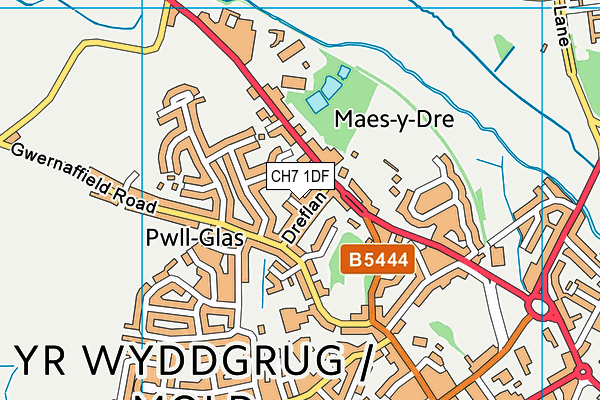 CH7 1DF map - OS VectorMap District (Ordnance Survey) CH7 1DF map - OS VectorMap District (Ordnance Survey)